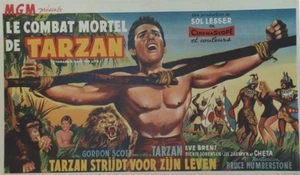 "LE COMBAT MORTEL DE TARZAN (TARZAN'S FIGHT FOR LIFE)"Affiche ent. Gordon SCOTT - Picture 1 of 1