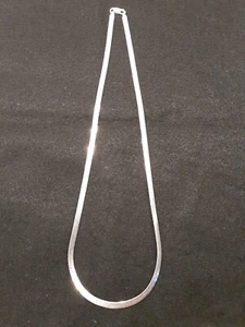 Sterling Silber 925 Italien 20" Fischgrät Halskette 11gr 0,25" breit 1980er - Bild 1 von 14