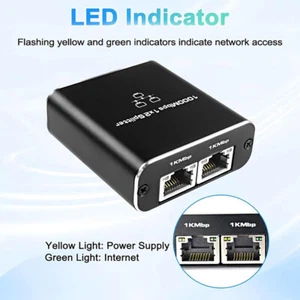 Legierung Netzwerk RJ45 Splitter 1000Mbps RJ45 Splitter Ethernet Kabel - Bild 1 von 23
