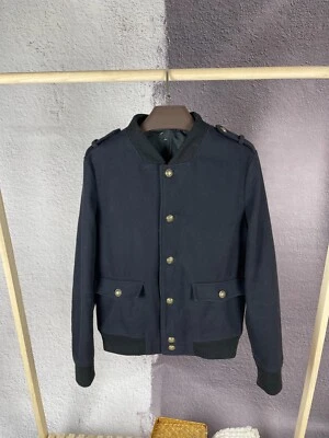 The Kooples wool nylon bomber jacket navy/black - Image 1 of 4
