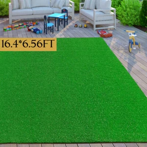 Artificial Grass Mat 16x6.6ft Synthetic Landscape Fake Turf Lawn Home Yard - Picture 1 of 11