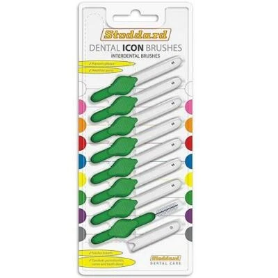 Stoddard Icon Green Standard Interdental Brush - 8 Brush In 1 Pack