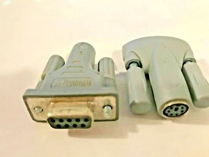 TWO OPEN BOX PS2 TO 9 PIN SERIAL ADAPTER - FOR PS2 MOUSE TO 9 PIN SERIAL MOUSE - Picture 1 of 1
