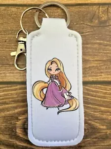 Lippenbalsam Halter Schlüsselanhänger weiß Prinzessin Rapunzel verworren Reise Party Gastgeschenk - Bild 1 von 1