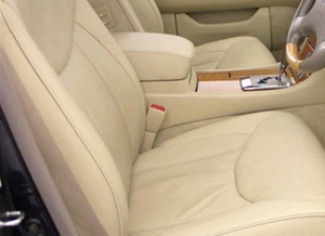 Fits 01-06 Lexus LS430 Beige Real Leather Center Console Lid Armrest Cover - Imagen 1 de 1