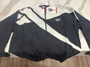 NEW WITH TAGS REEBOK MENS LOGO CLASSICS LIGHTWEIGHT WOVEN TRACK JACKET SIZE XXL - Picture 1 of 5