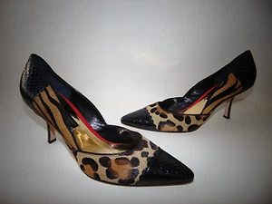 GORGEOUS BEVERLY FELDMAN LEATHER PUMP 3" HEELS SIZE US 10M SEXY RARE FREE S/H - Picture 1 of 10