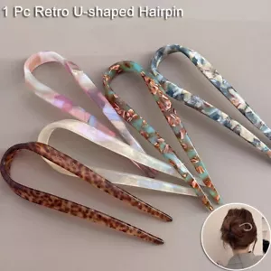 Hair Pins, U Shaped French Hair Stick Fork for Buns, Flyaways, Styling - Picture 1 of 27
