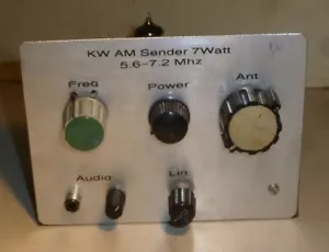 Kurzwellen AM Sender 5,6 Mhz - 7.2 Mhz Röhren Short wave Transmitter mit 7 Watt - Photo 1/4