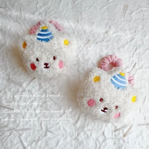 Super Soft Bear Hair Ties for All Ages Adorable Single Scrunchie with Embroidere - Foto 1 di 5