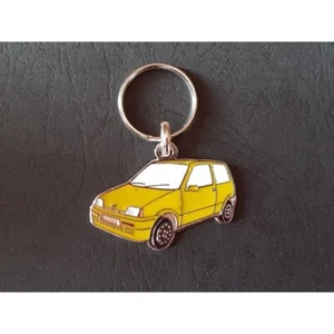 Porte-clés profil Fiat Cinquecento, Sporting SX Abarth Trofeo, FSM (jaune) - Imagen 1 de 1