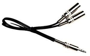 3,5 mm Klinke Y KABEL Adapter Stecker Stereo Verteiler auf 2x Mono 3,5mm Buchse - Bild 1 von 2