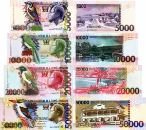 SAO TOME & PRINCE - Lot 4 Banknoten 5000/10.000/20.000/50.000 Dobras - UNC - Bild 1 von 1