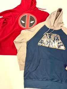 Deadpool and Star Wars Mens's Hoodie Sweatshirt Bundle Size XL - Picture 1 of 9