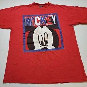 Vtg Mickey Mouse Unlimited T-Shirt Mens XL Red Peek Disney W91