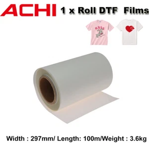 1 Roll 100m PET DTF Transfer Film For Direct Transfer ACHI A3 DTF Printer & Roll - Picture 1 of 8
