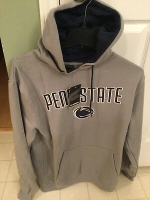 Penn State Mens Hoodie Fleece Pullover Gray NEW L - XL - Image 1 of 3