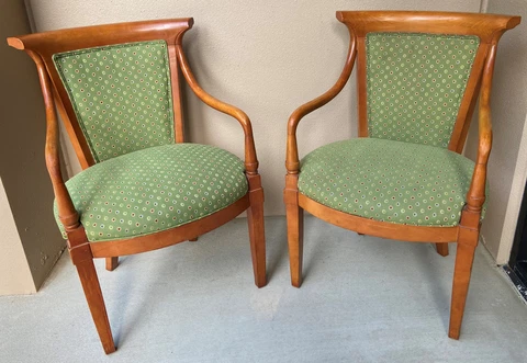 Retro French Empire Style Chairs by Shelby Williams Cover