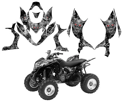 Honda TRX 700xx custom graphics wrap kit 24 mil racing vinyl Red Eyes Skull - Image 1 of 4