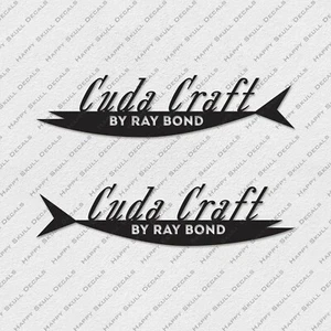CUDA CRAFT BOATS LOGO DECALS STICKERS Set of 2 16" LONG - Imagen 1 de 2