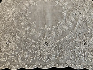 Vintage Hanky Appenzell White Elaborate Embroidery Wedding Bridal - Picture 1 of 9