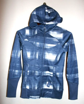 Womens Burton Dryride Snowboard Ski Jacket Hooded Full Zip Blue White Small S - Image 1 of 4