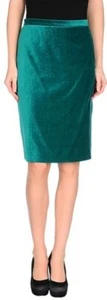 MOSCHINO CHEAPANDCHIC Green Velvet Skirt -- 12 US (46 IT) -- now $69 NWT - Picture 1 of 2