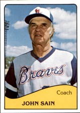 1979 Richmond Braves TCMA #3 John Sain Johnny Havana Arkansas AR Baseball Card