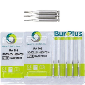 Fresas de carburo dental WAVE RA 699 701 702 pestillo fisura cónica corte transversal cónico - Imagen 1 de 35