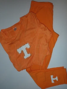 Set Pigiama Pantaloni e Top Tennessee Volunteers Donna Medium M Arancione con Bling - Foto 1 di 8