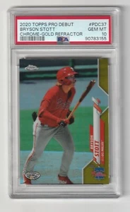 2020 Topps Pro Debut Bryson Stott Gold Chrome RC #’d 61/75 PDC-37   Pop- 1   !!! - Bild 1 von 2