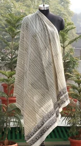 Beach Wrap Pareo, Hand Block Printed Cotton Sarong, Long Scarf, Large Sarong - Picture 1 of 10
