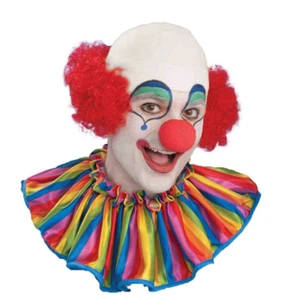 Baldy Head Clown Peluca calvo blanco top rizado pelo rojo circo desfile sintético adulto - Imagen 1 de 18
