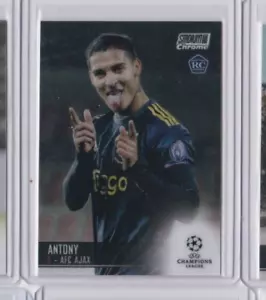 TARJETA DE NOVATO ANTONY '21 ESTADIO CLUB CROMADA UEFA CAMPEONES LIGA - Imagen 1 de 23