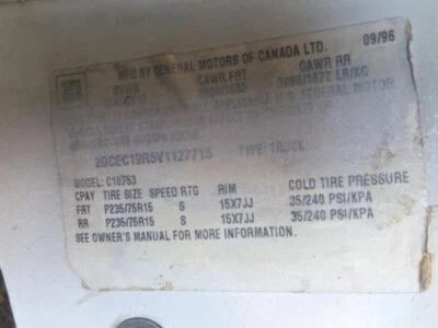 Conjunto de luz de estacionamiento/señal de giro usado se adapta a: Chevrolet 1500 1997 pickup Park Foto 1 de 4