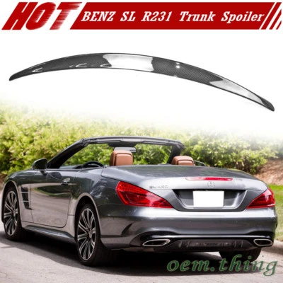 Carbon Fit FOR Mercedes benz SL R231 Roadster DTO Trunk Spoiler SL400 SL65 2021 - Image 1 of 4