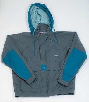 Винтажный чемпион промо куртка размер большой тренер сотрудника пальто Colorblock 90-х - Изображение 1 из 4