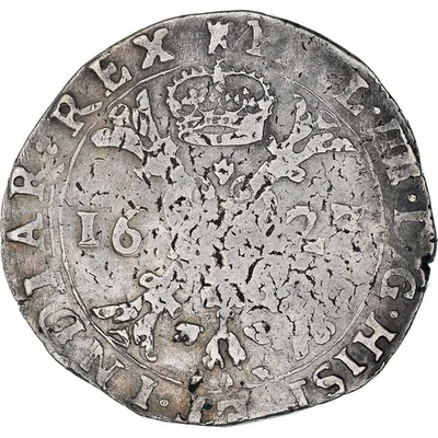 [#908584] Coin, Spanish Netherlands, Philip IV, Patagon, 1623, Tournai, VF, Sil, - Image 1 of 2