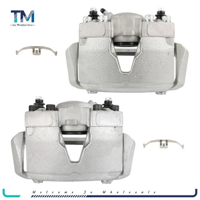 Pair Front Brake Calipers w/ Bracket For 2009 - 2016 AUDI A4 QUATTRO - Image 1 of 4