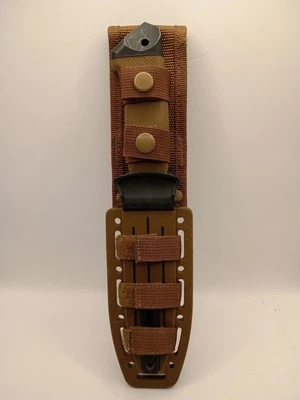 GERBER LMF II Infantry Knife with Sheath Coyote Brown Partially Serrated In USA - Image 1 of 4