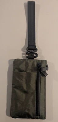 Bolso sin asas con cremallera de alpaca, bolsa, billetera EDC, verde con correa usado X-Pac Foto 1 de 4