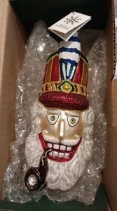Handcrafted Slavic Treasures Nutcracker Blown Glass Ornament - Collectible... - Picture 1 of 4