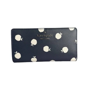 Portafoglio Kate Spade Staci Orchard Toss stampa mela grande sottile bifold - Foto 1 di 5