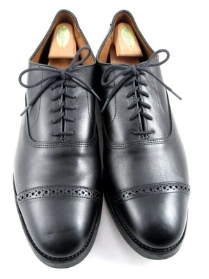 Allen Edmonds  "FIFTH AVENUE" Cap-Toe Oxfords 12 D Black DAINITE WORN ONCE(656N) - Image 1 of 4