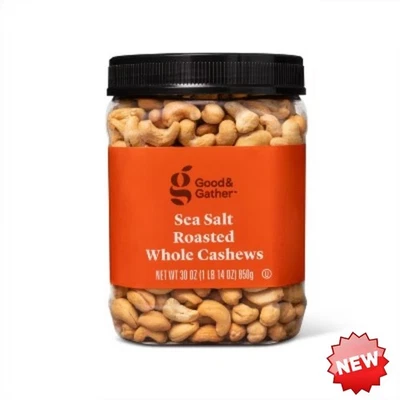 Sea Salt Roasted Whole Cashews - 30oz - Good & Gather™