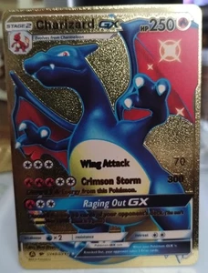 Charizard GX Premium Gold Foil Fan Art da collezione strutturato Pokemon SV49 SV94 - Foto 1 di 2