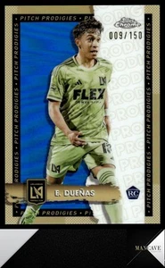 2024 Topps Chrome MLS #74 Erik Dueñas Rookie Blue Refractor #/150 Los Angeles - Imagen 1 de 2