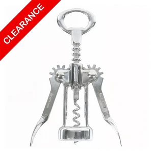 NEU Flügel Korkenzieher Weinflaschenöffner - Chrom Metall Doppelhebel - Bild 1 von 4