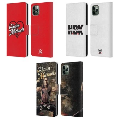 OFFICIAL WWE SHAWN MICHAELS LEATHER BOOK WALLET CASE FOR APPLE iPHONE PHONES - Image 1 of 4