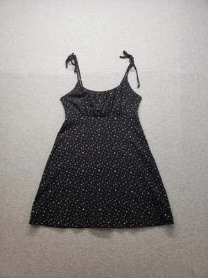 Женское платье Topshop 4 черно-белое в горошек с ремешком без рукавов покрой с широкой юбкой - Изображение 1 из 4